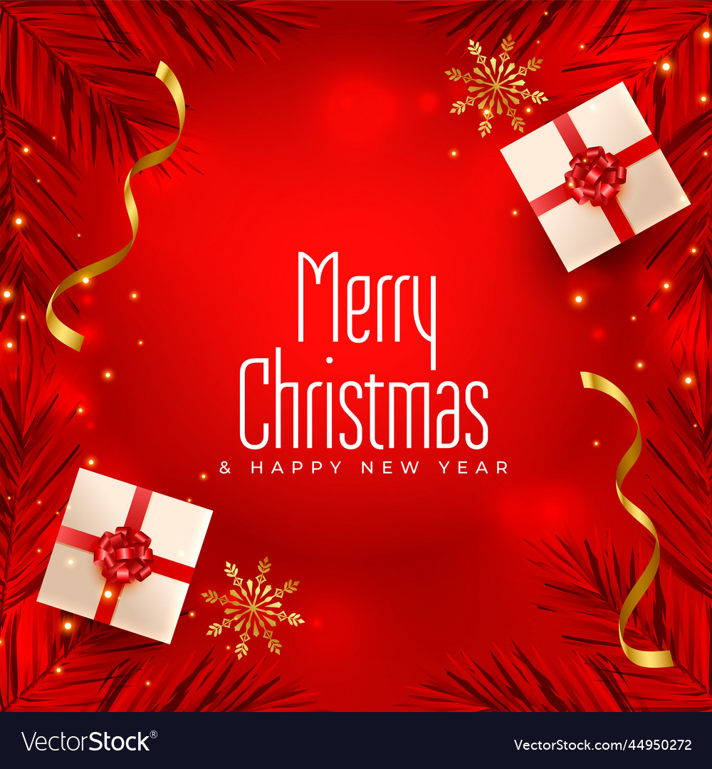 Decorative merry christmas festival background Vector Image