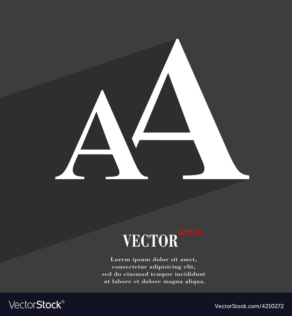 Enlarge font aa icon symbol flat modern web design