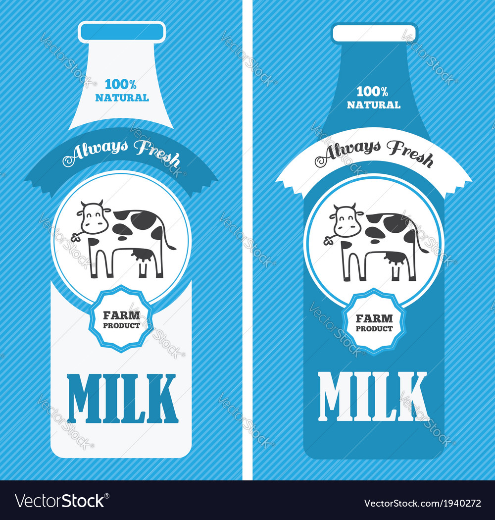 Milk Poster Royalty Free Vector Image Vectorstock