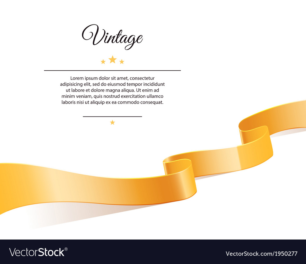 gold ribbon vector free download