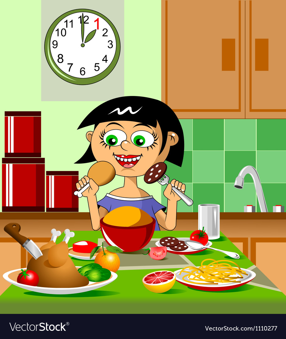 Lovely Lunch Royalty Free Vector Image VectorStock