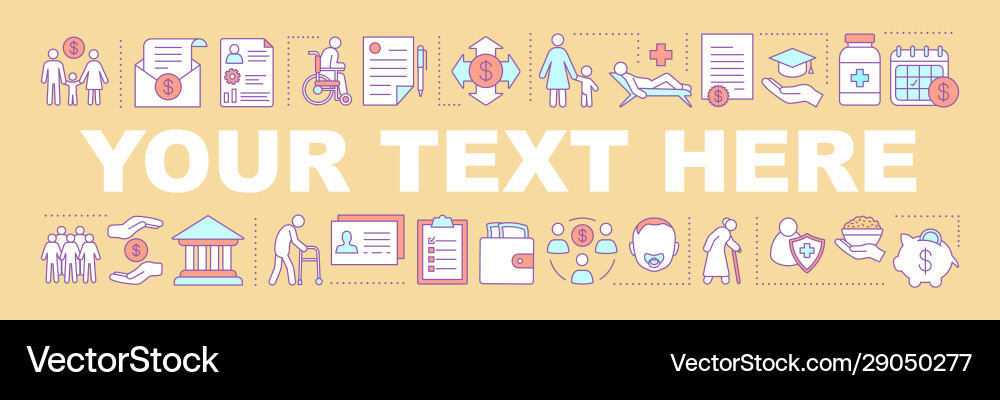 Social Welfare Word Concepts Banner Royalty Free Vector