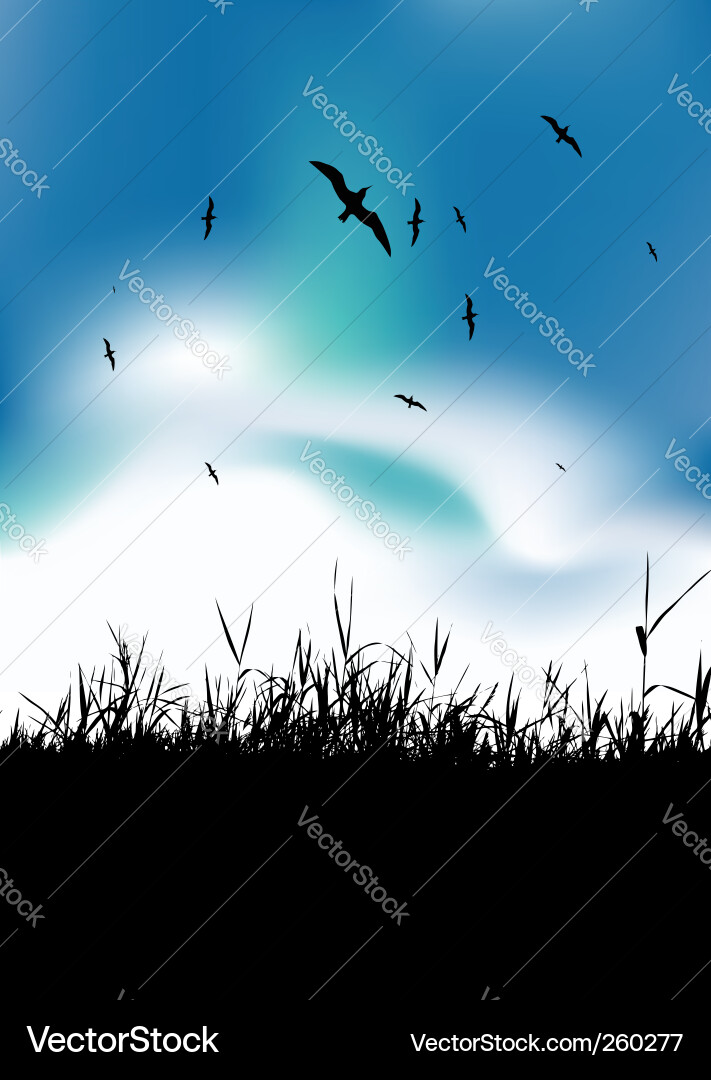 Summer landscape Royalty Free Vector Image - VectorStock