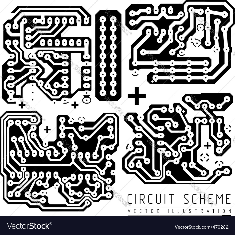 Printed circuit board Royalty Free Vector Image