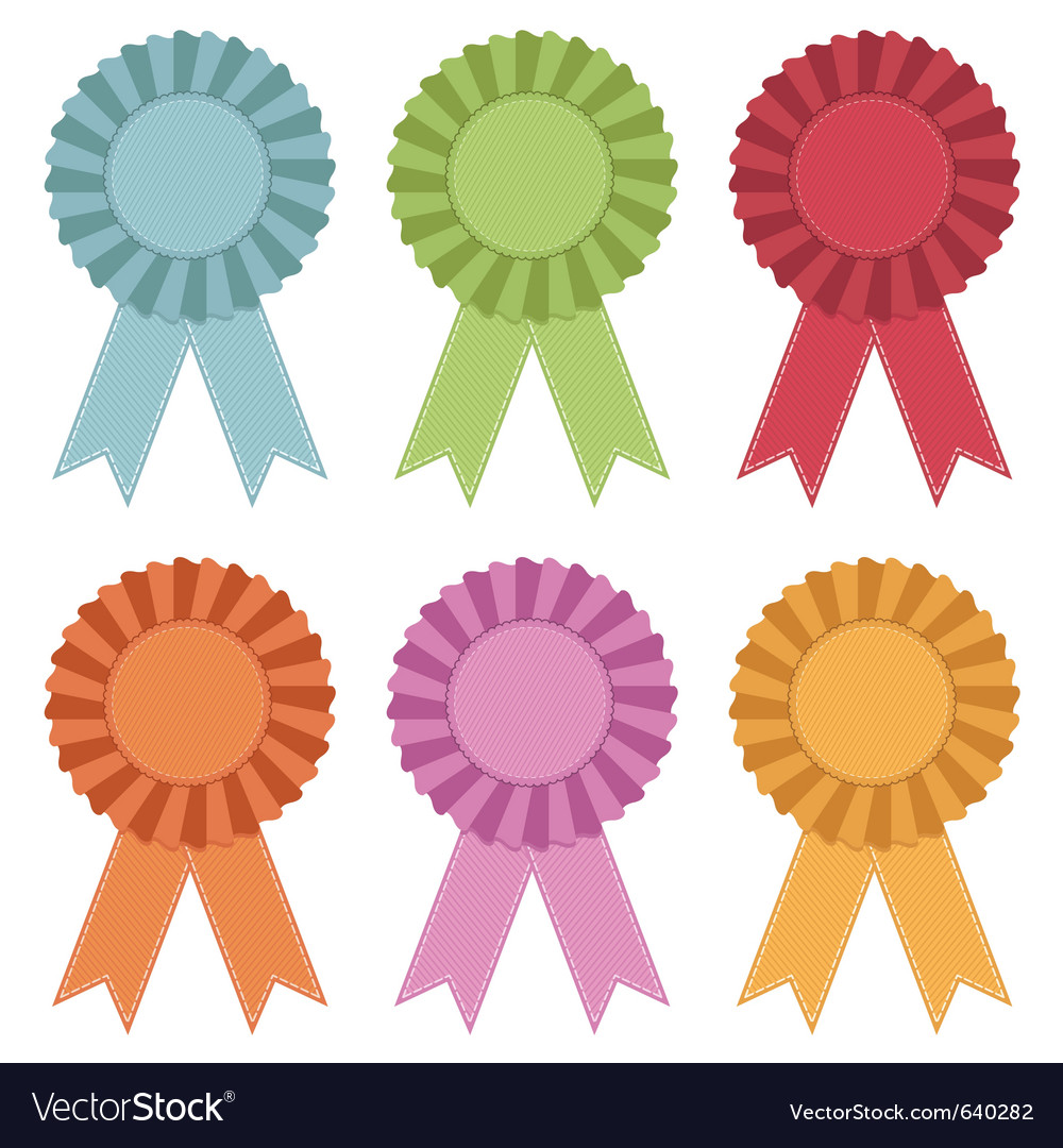 Rosettes with ribbons