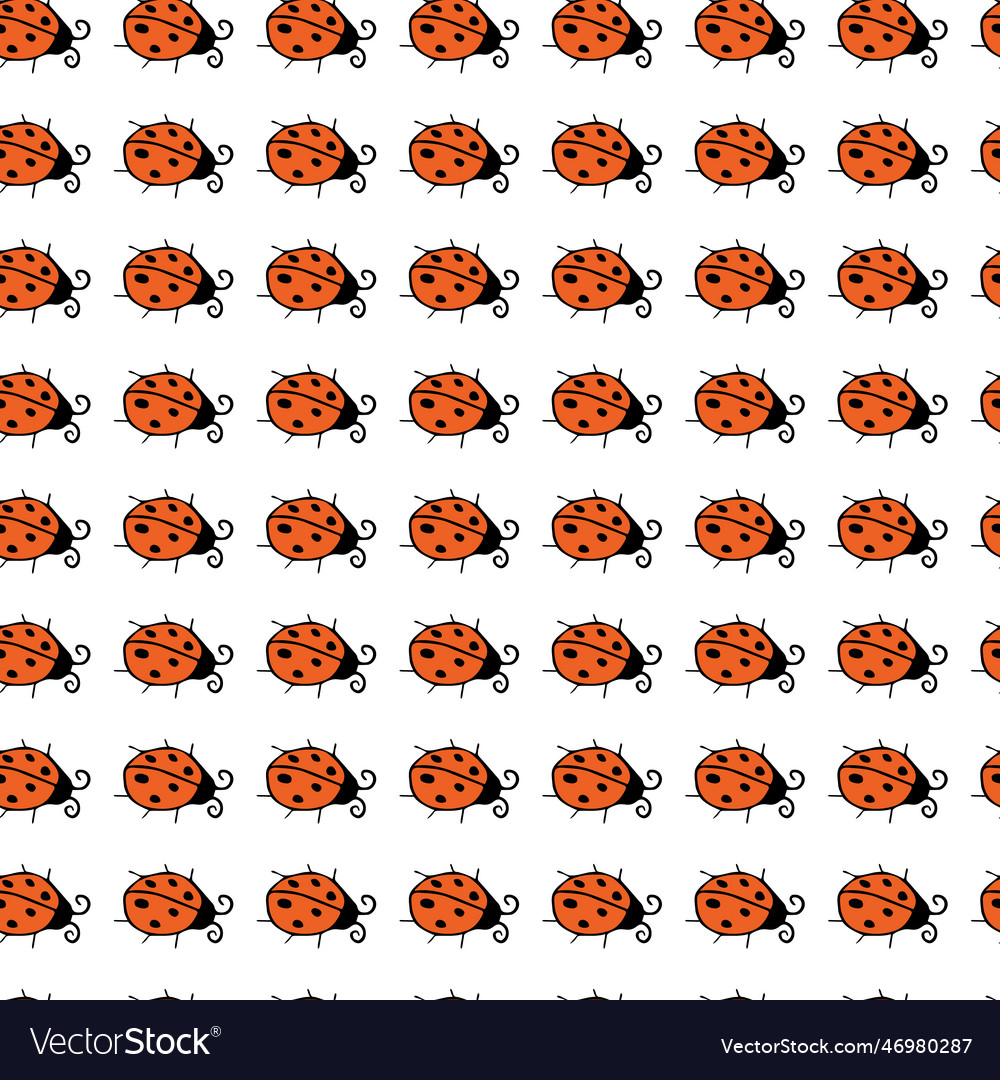 Cartoon cute ladybug Royalty Free Vector Image