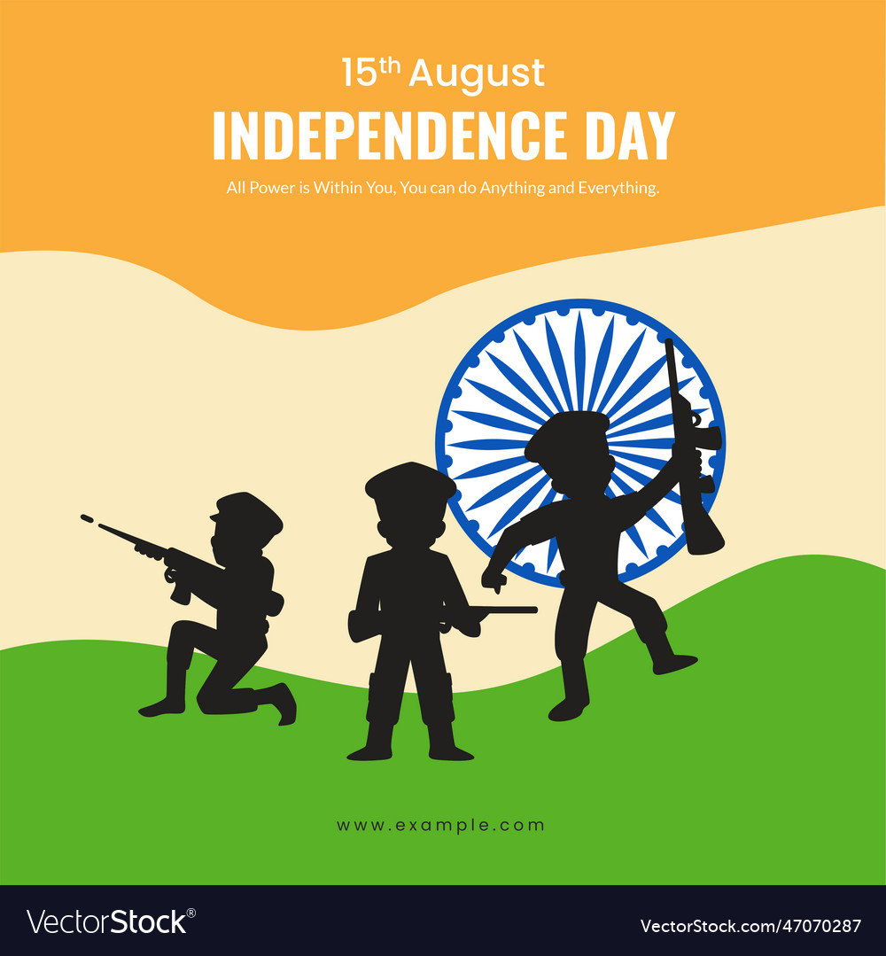 Celebrating 15 august independence day banner Vector Image