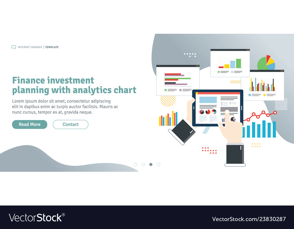 Finance investment planning with analytics chart