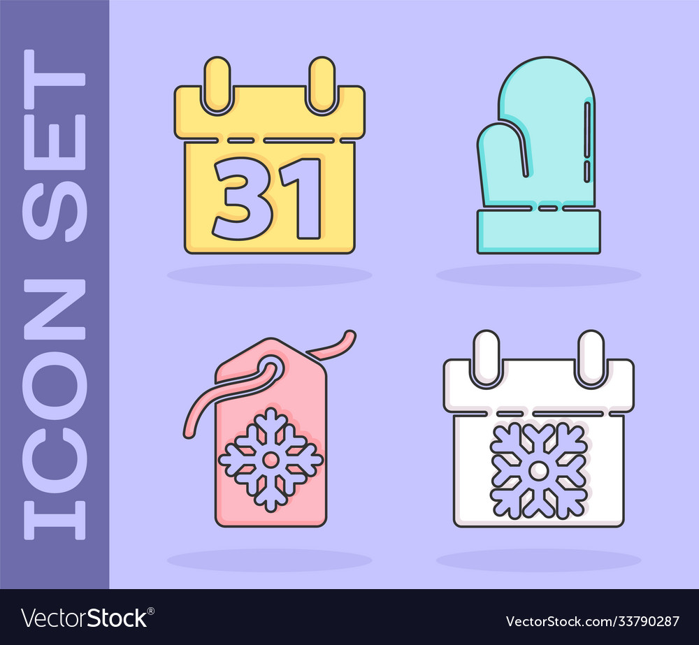 Set Calendar Calendar Price Tag Royalty Free Vector Image