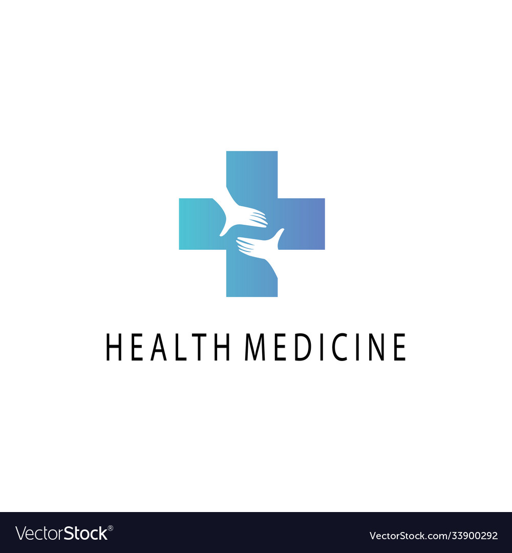 Creative hospital health company logo color Vector Image