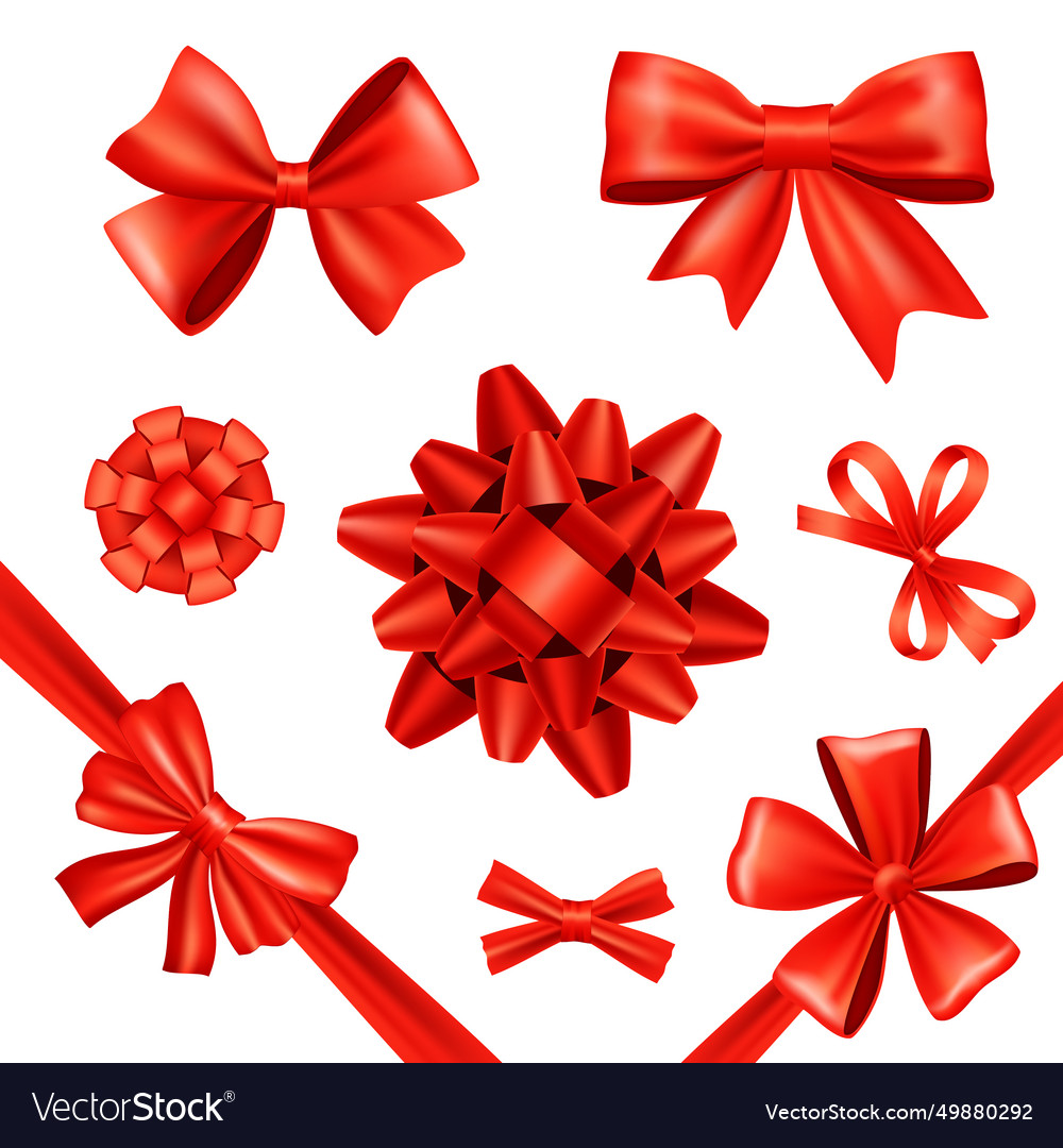 Gift bows and ribbons Royalty Free Vector Image