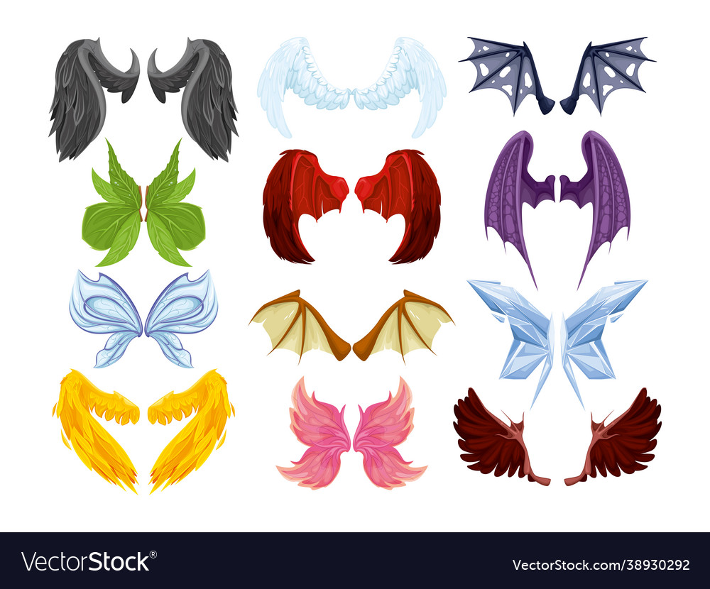 Mythical masks flat set Royalty Free Vector Image