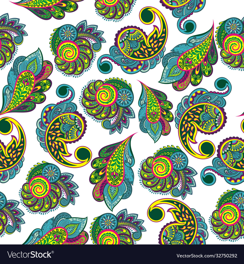 Seamless paisley pattern Royalty Free Vector Image