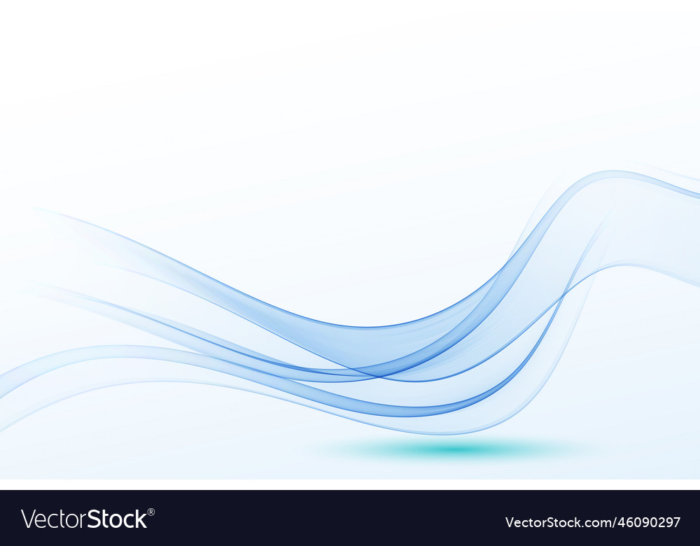 Abstract smooth wave blue flow curve Royalty Free Vector