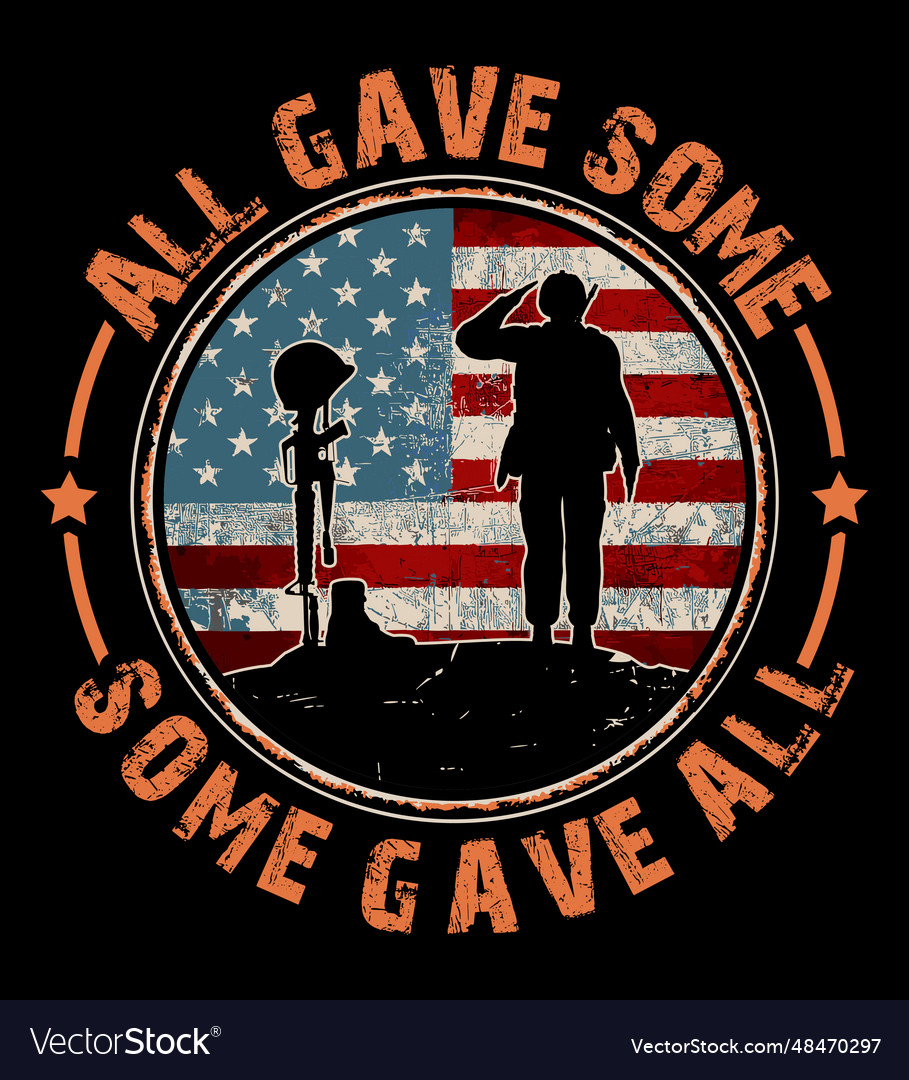 All gave some veterans day Royalty Free Vector Image