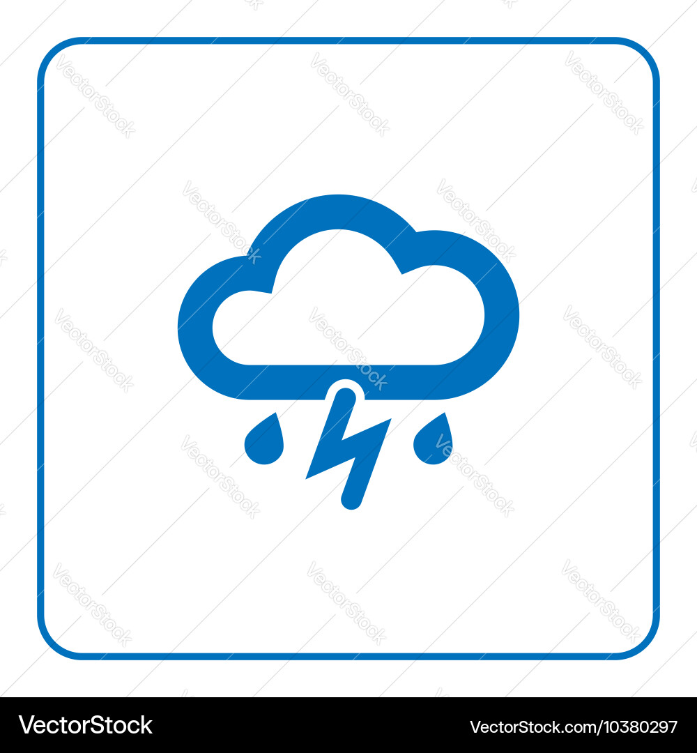 Cloud lightning rain icon Royalty Free Vector Image