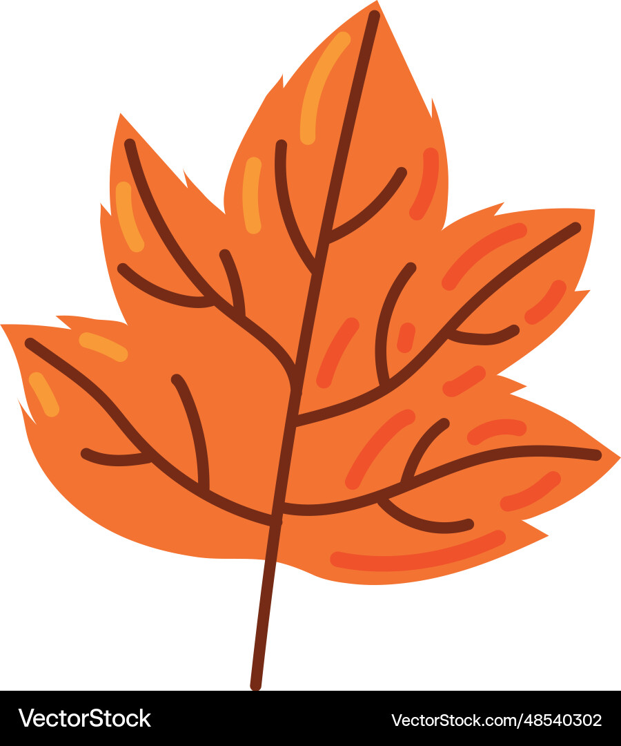 Autumn leaf icon Royalty Free Vector Image - VectorStock