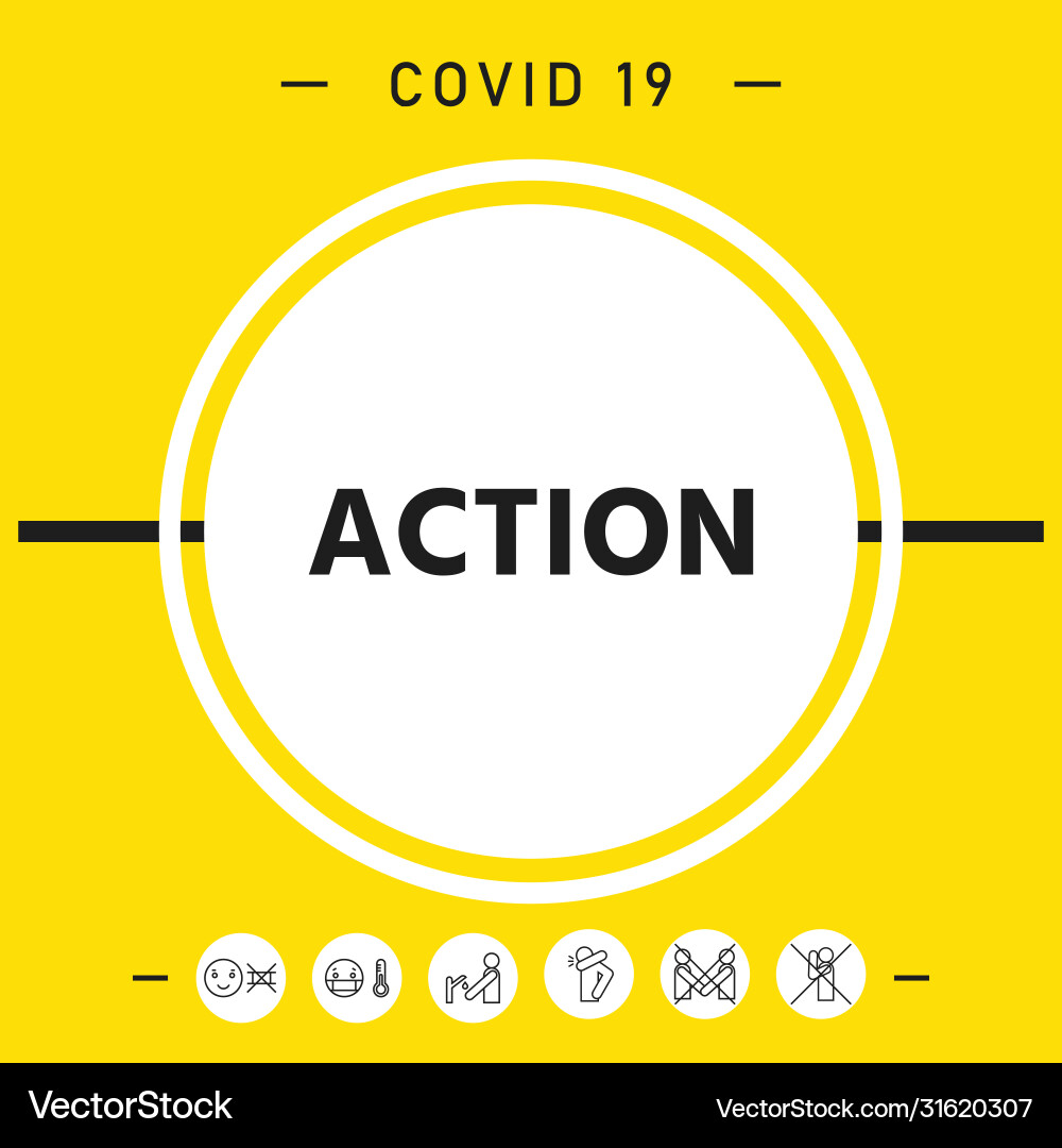 Action button symbol graphic elements for your Vector Image