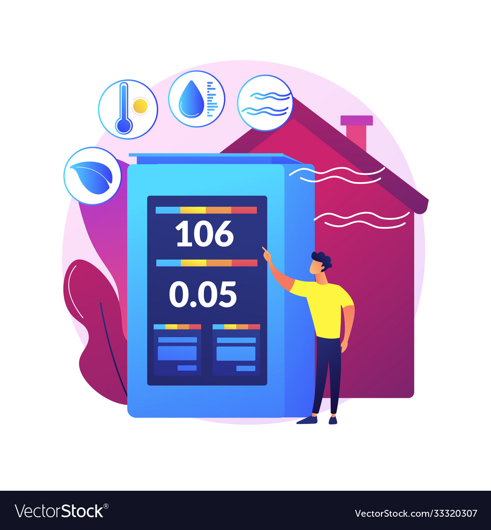 Air quality monitor abstract concept Royalty Free Vector