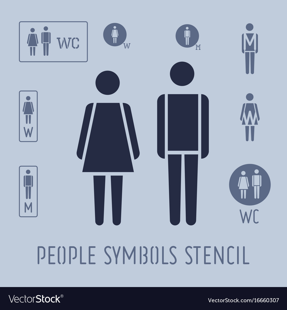People pictograph for toilet female and male