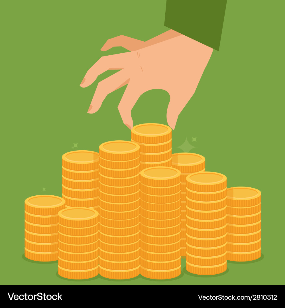 Finance concept in flat style Royalty Free Vector Image