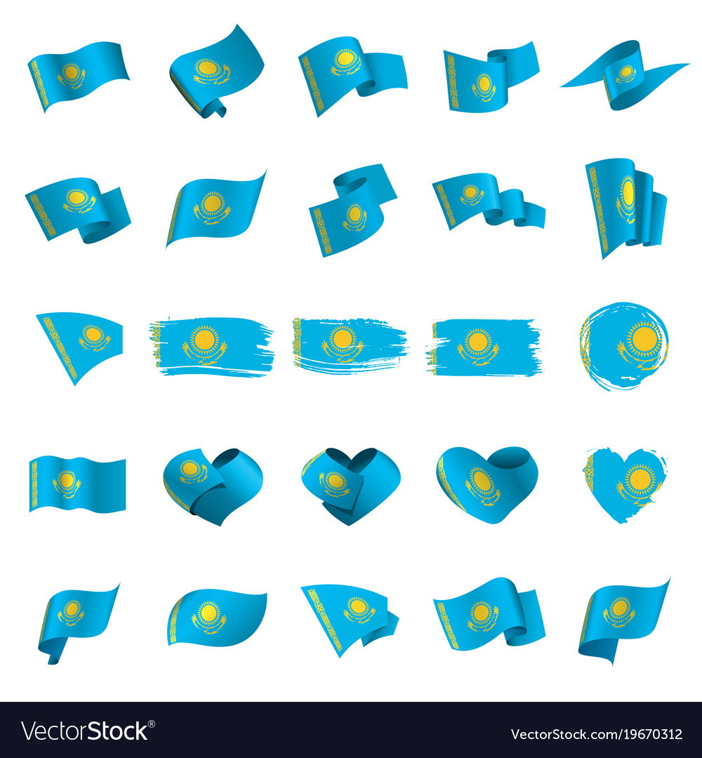 Kazakhstan flag Royalty Free Vector Image - VectorStock