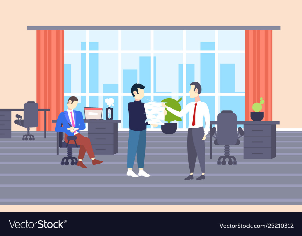 Overworked Businessman Carrying Stack Paper Vector Image