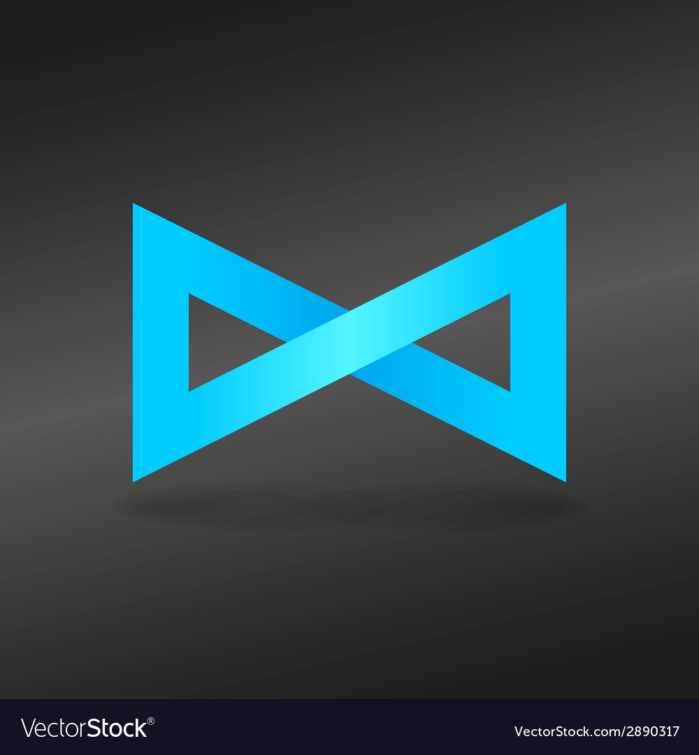 Blue endless sign Royalty Free Vector Image - VectorStock