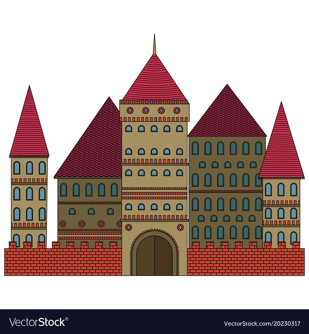 Fabulous castle Royalty Free Vector Image - VectorStock