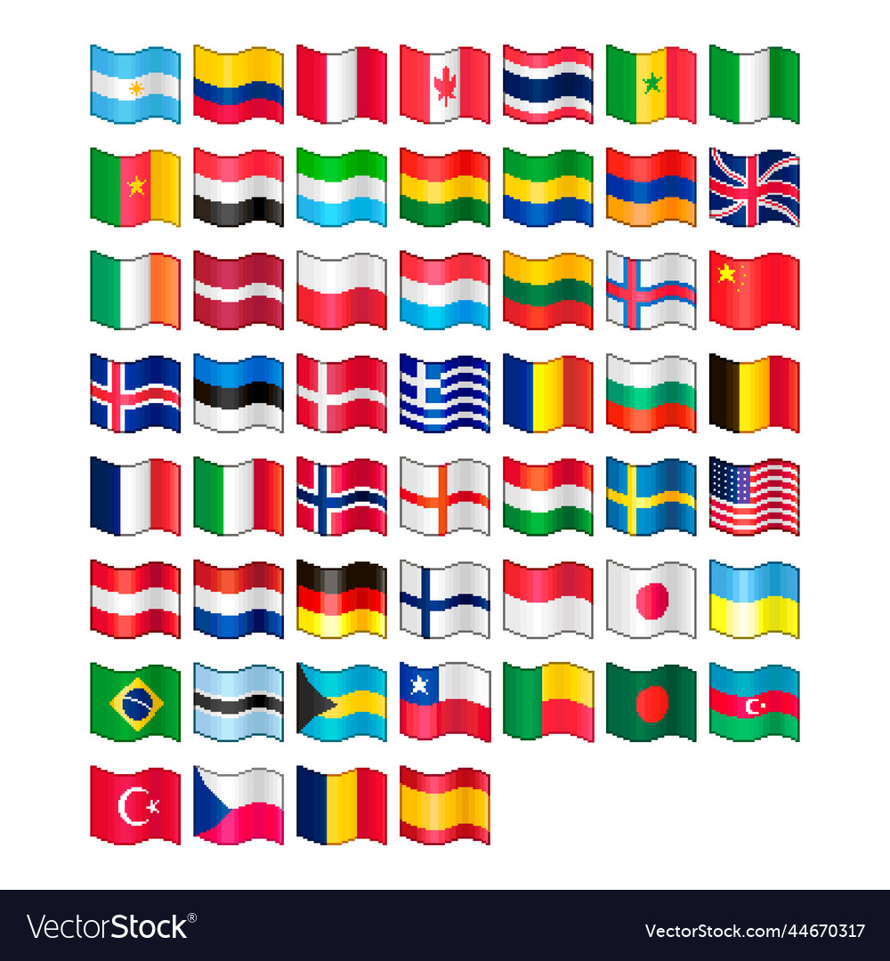 Flags of different countries Royalty Free Vector Image