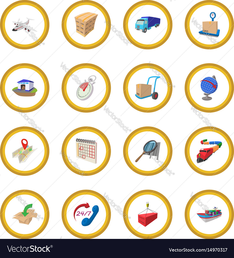 Logistics cartoon icon circle