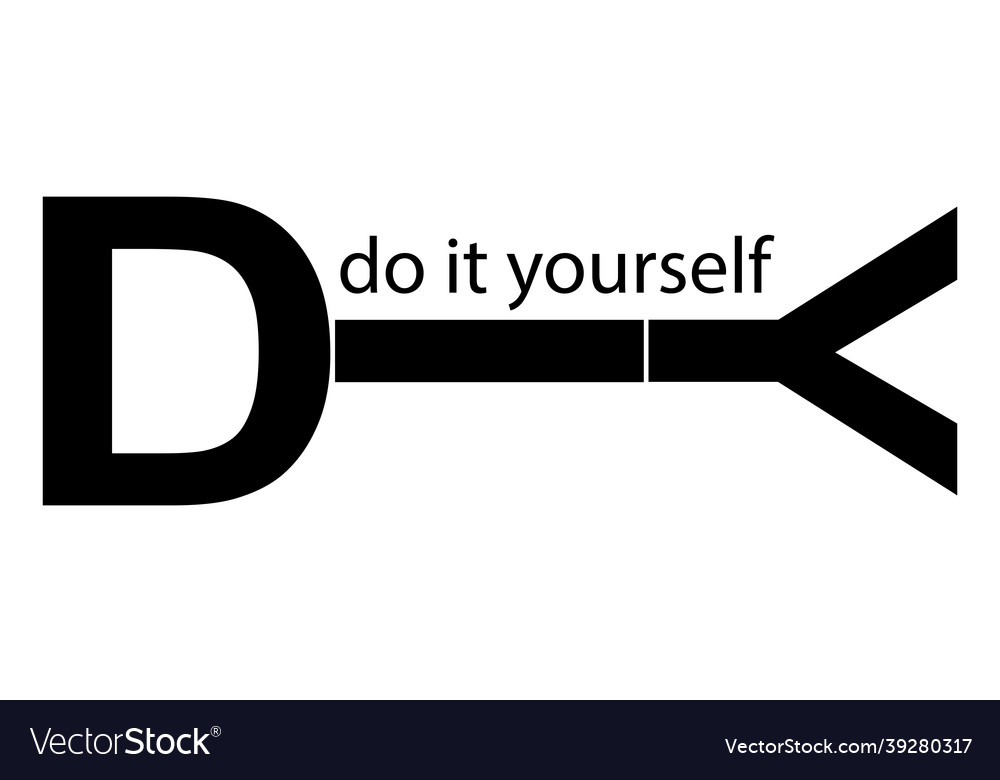 Diy Do Yourself Lettering Abbreviation Logo Stock Vector (Royalty