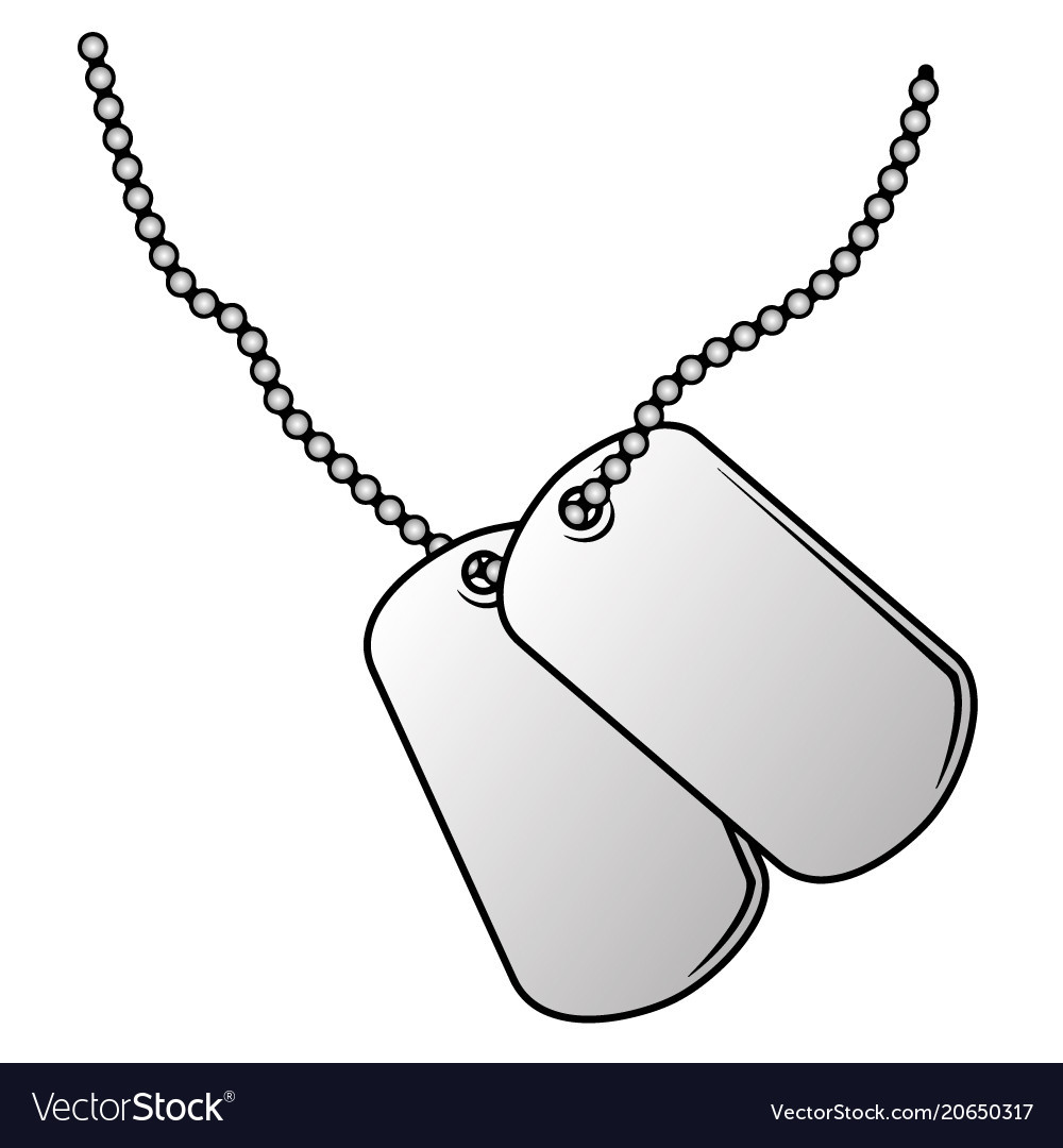 Military dog tags Royalty Free Vector Image VectorStock