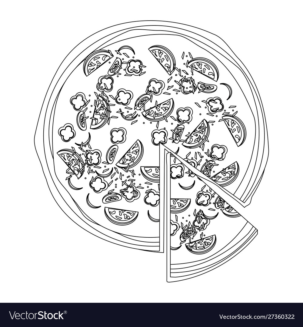 Delicious italian pizza design Royalty Free Vector Image