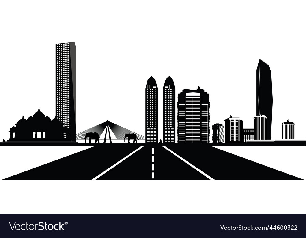 Mumbai city skyline Royalty Free Vector Image - VectorStock