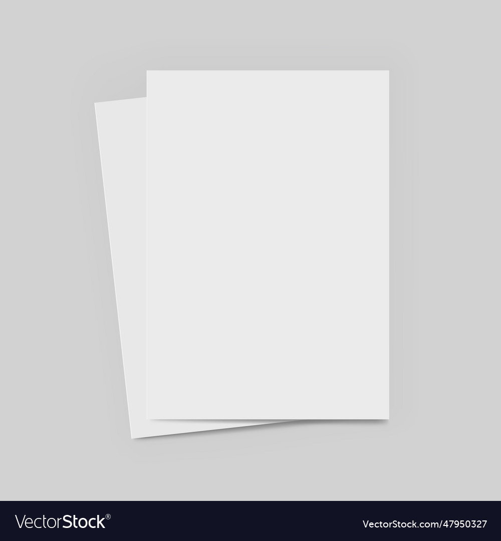 A4 format paper with shadows - stock