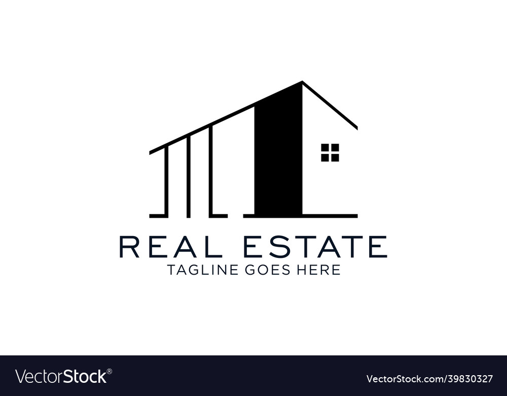 Letter m for real estate remodeling logo Vector Image