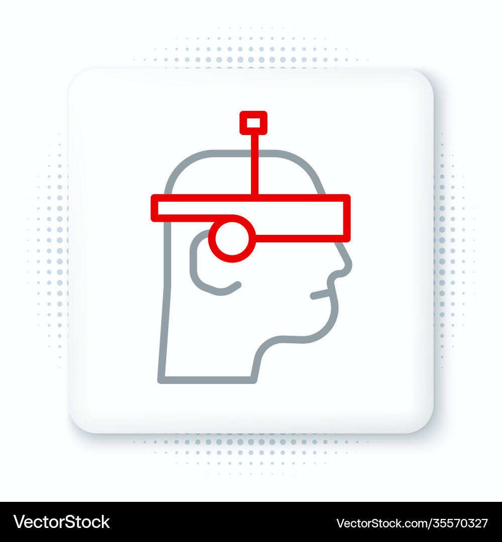 Line smart glasses mounted on spectacles icon Vector Image