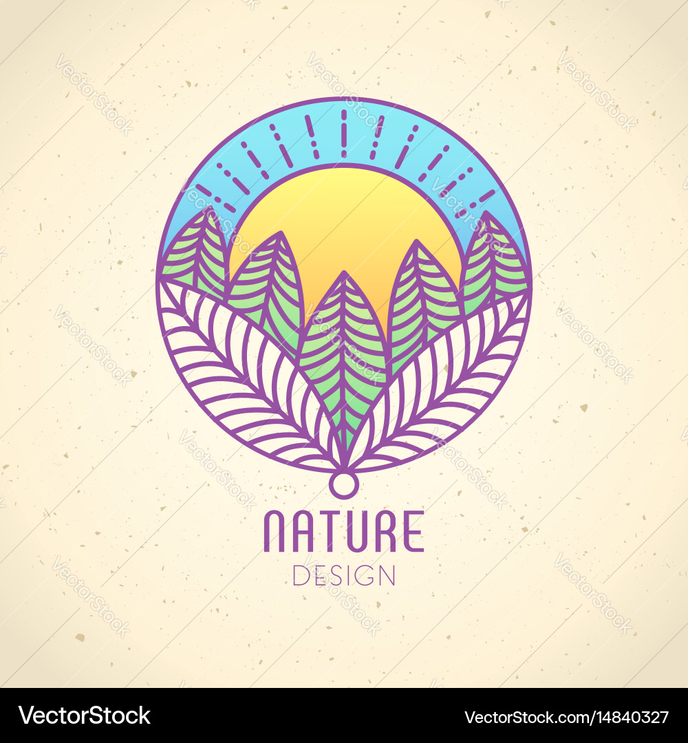 Logo nature Royalty Free Vector Image - VectorStock