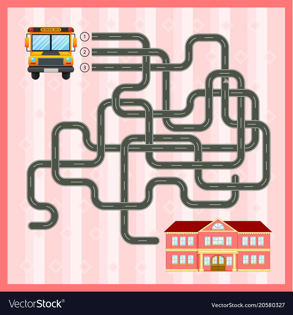 Free Vector  Game template with children going to school