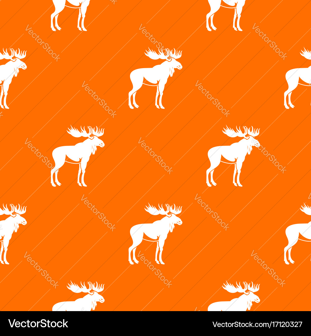 Moose pattern seamless Royalty Free Vector Image