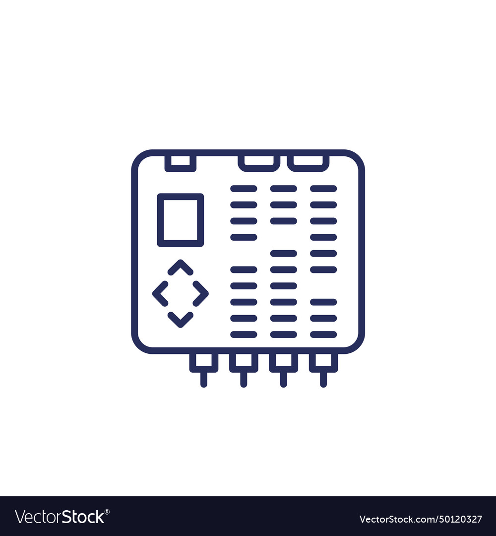 Plc line icon programmable logic controller Vector Image