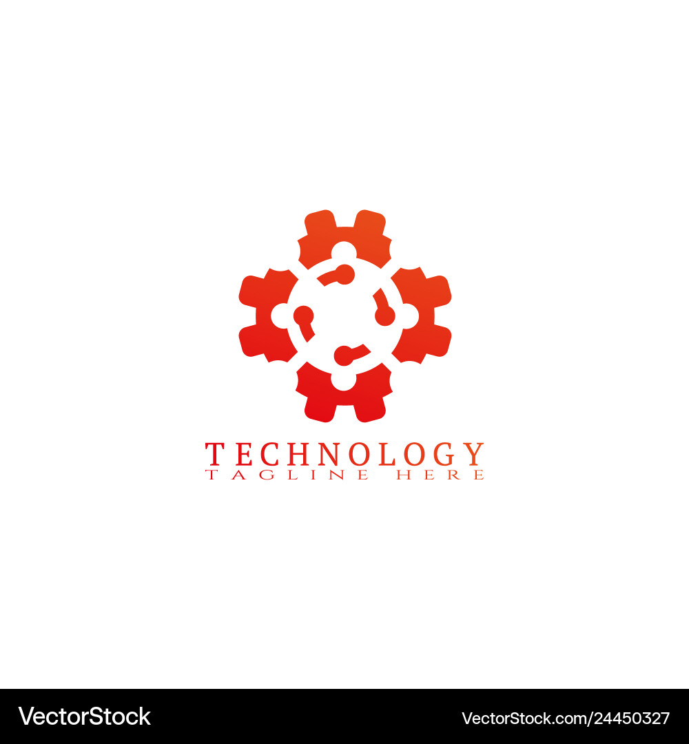 Technology icon template creative logo Royalty Free Vector