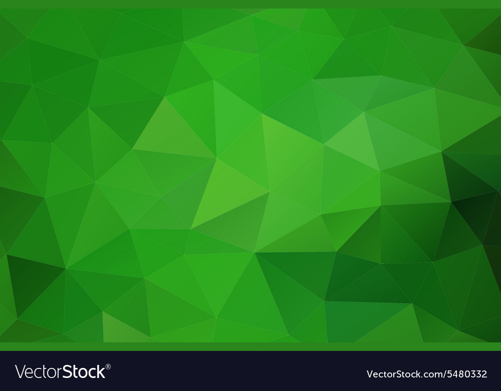 Green abstract geometric rumpled triangular Vector Image