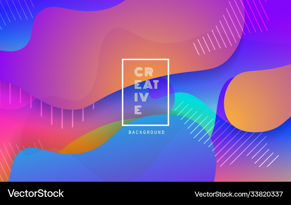 Abstract geometric background fluid shape Vector Image