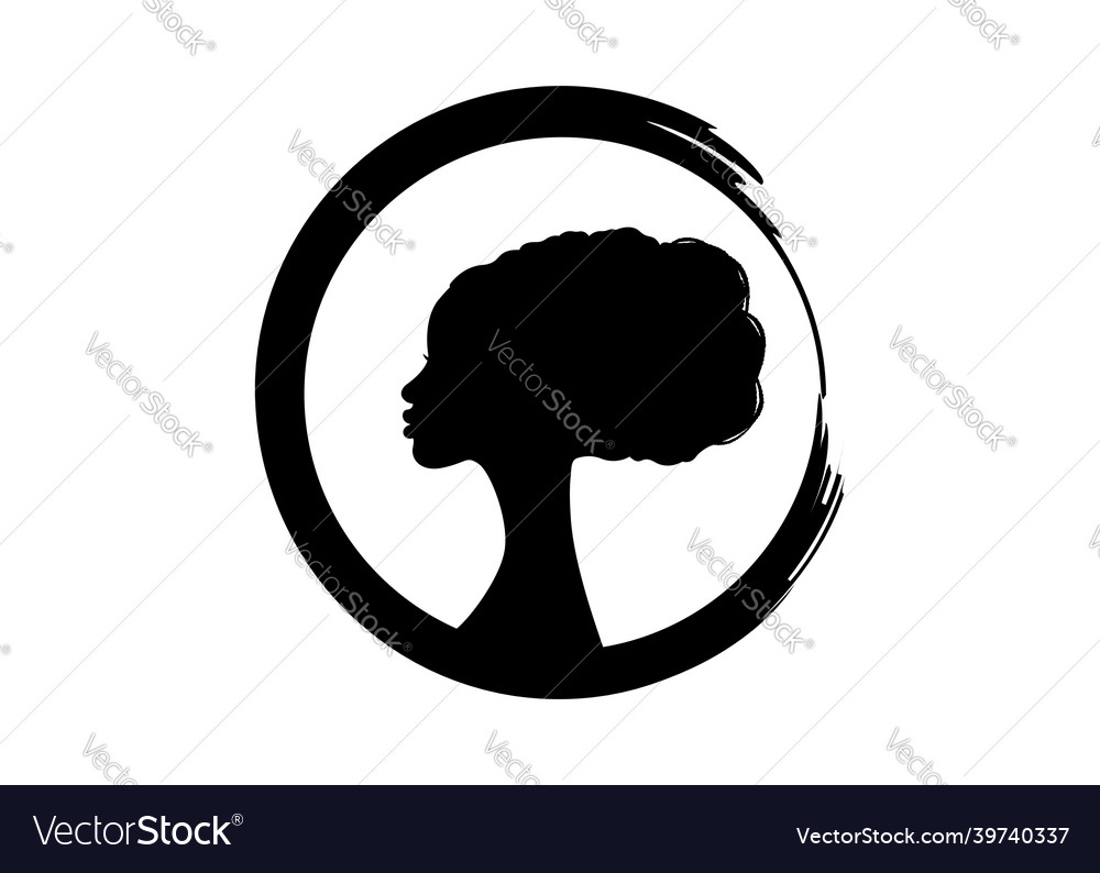 Afro hairstyles beauty woman logo hair salon vector image Afro hairstyles beauty woman logo hair salon