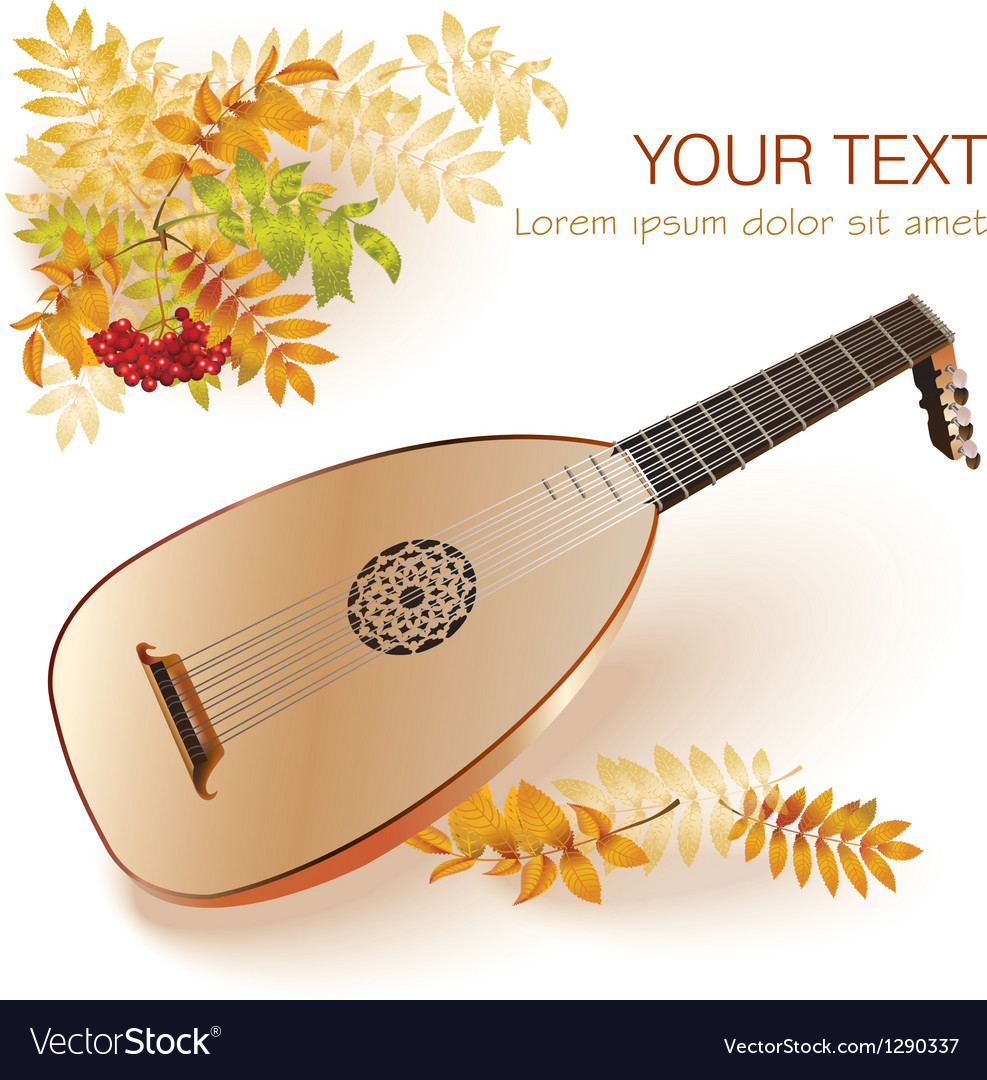 Baroque era lute Royalty Free Vector Image - VectorStock