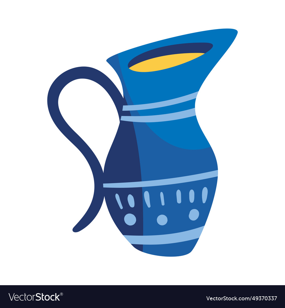 Hanukkah blue pitcher Royalty Free Vector Image