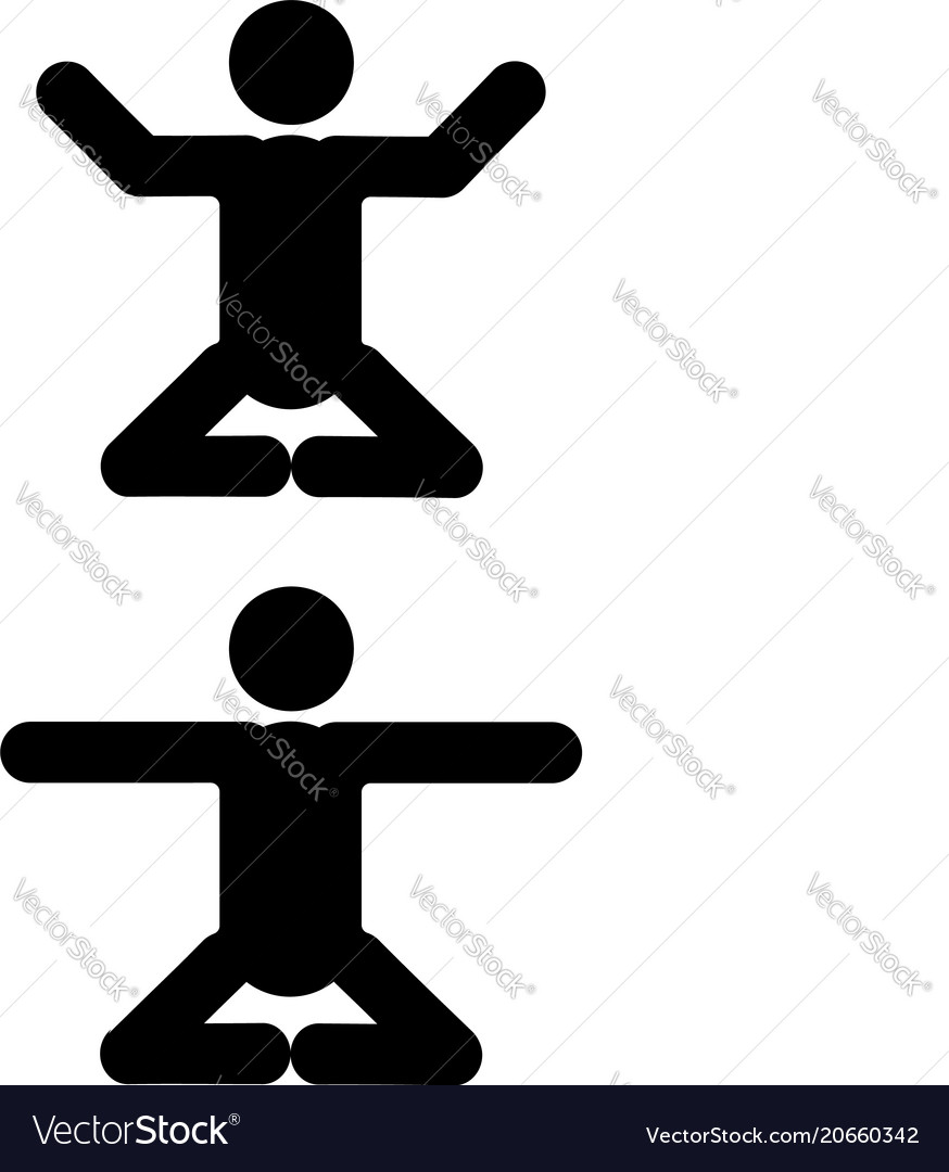 Human and yoga pose icon Royalty Free Vector Image