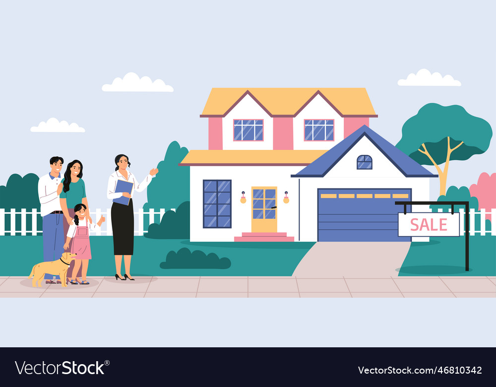 Real estate flat Royalty Free Vector Image - VectorStock